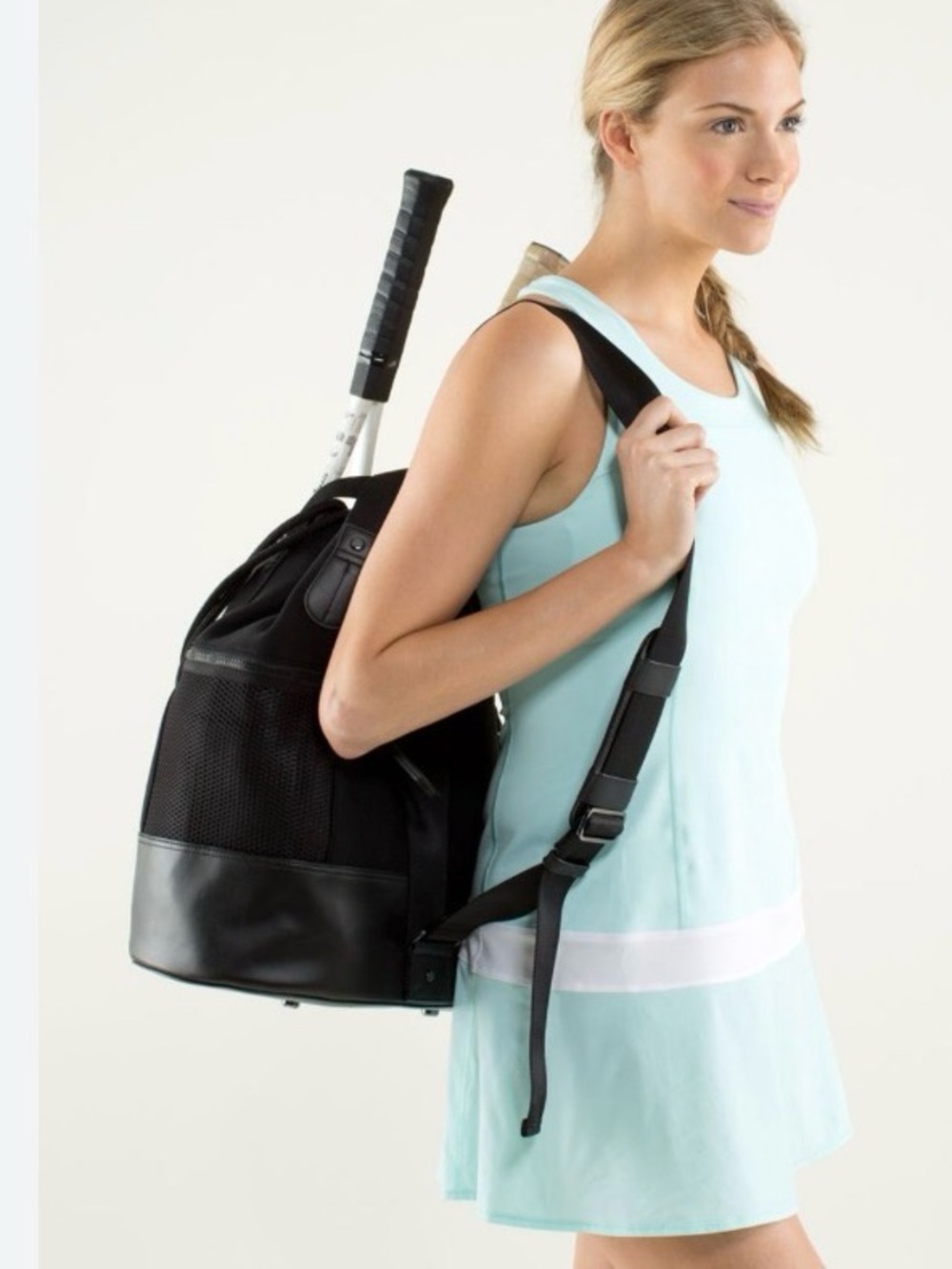 Lululemon Rally Tennis Large Black Drawstring Bucket Backpack - Picture 3 of 10
